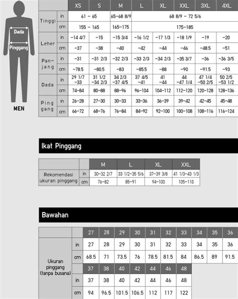 uniqlo tee size chart - size chart uniqlo indonesia.